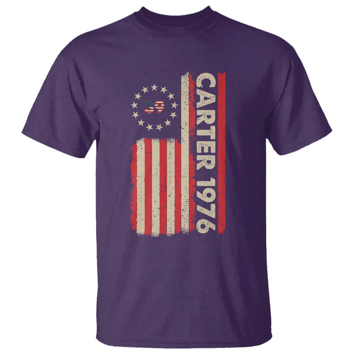 Jimmy Carter T Shirt 39th US President 1976 Retro American Flag