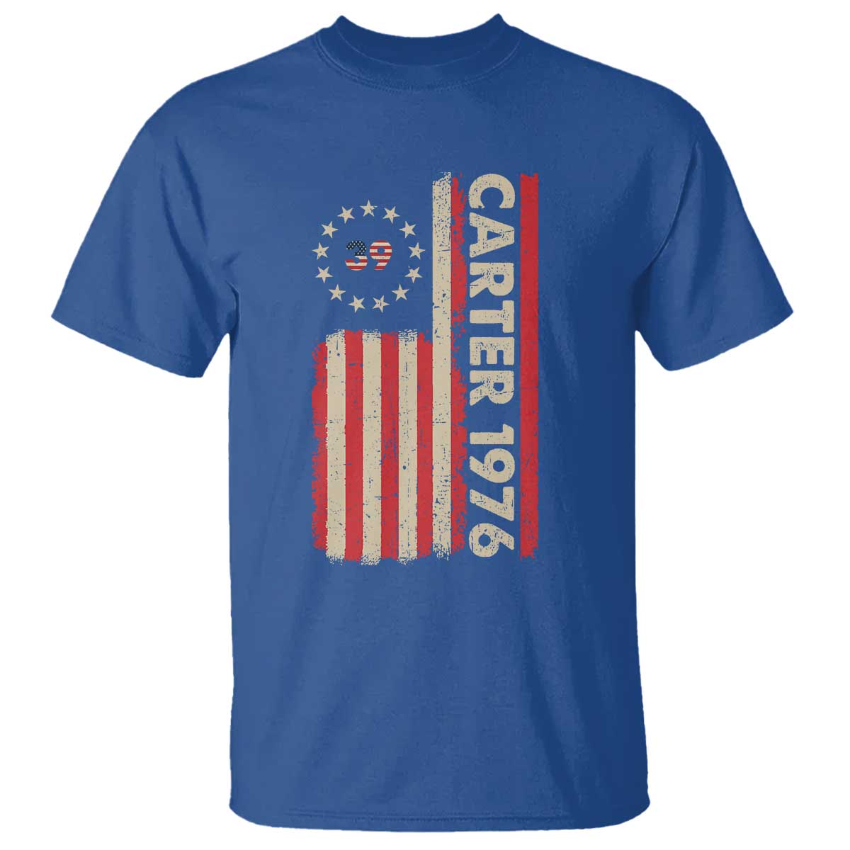 Jimmy Carter T Shirt 39th US President 1976 Retro American Flag