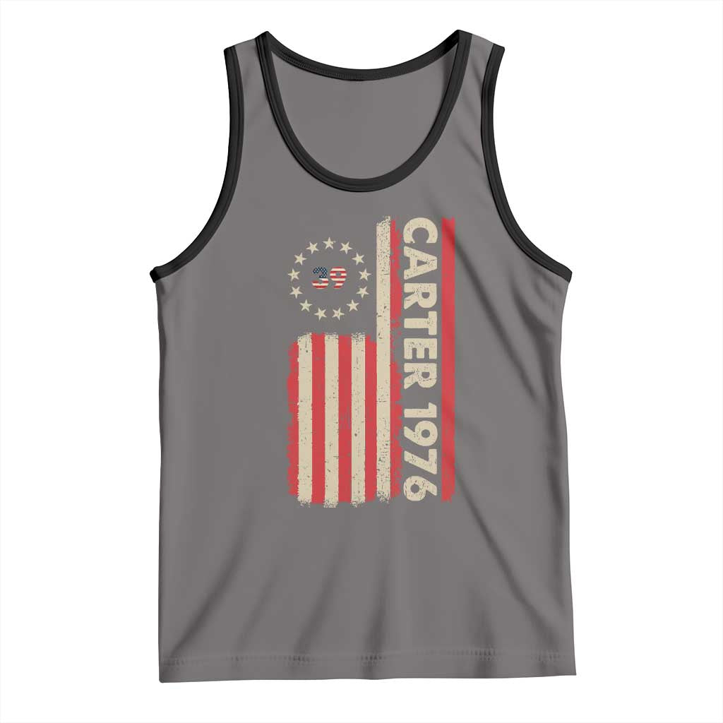 Jimmy Carter Tank Top 39th US President 1976 Retro American Flag