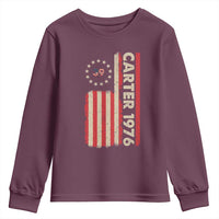 Jimmy Carter Youth Sweatshirt 39th US President 1976 Retro American Flag
