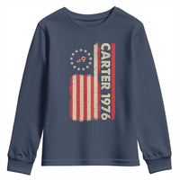 Jimmy Carter Youth Sweatshirt 39th US President 1976 Retro American Flag