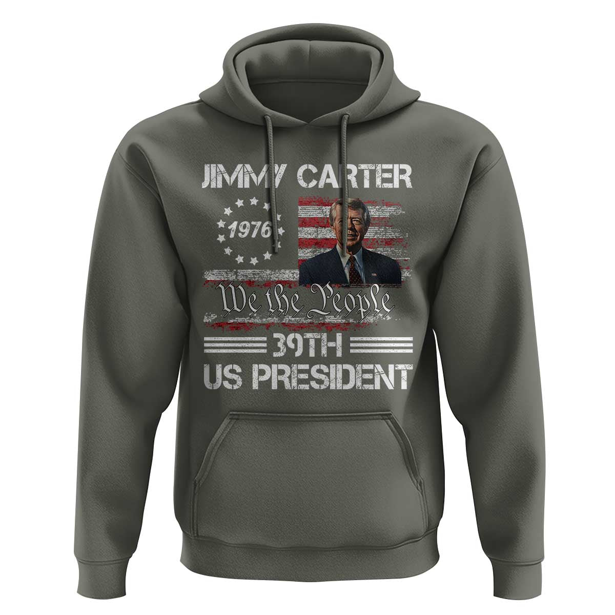 Jimmy Carter Hoodie 39th US President 1976 We The People American Flag