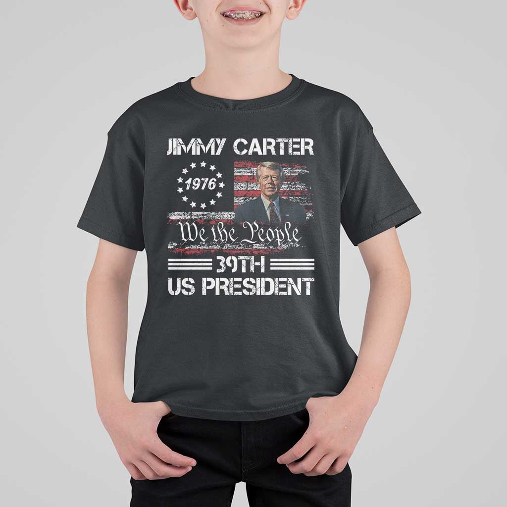 Jimmy Carter T Shirt For Kid 39th US President 1976 We The People American Flag
