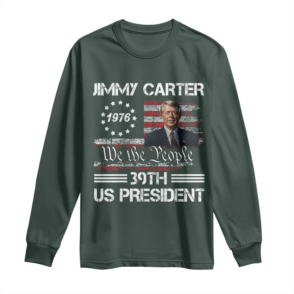 Jimmy Carter Long Sleeve Shirt 39th US President 1976 We The People American Flag