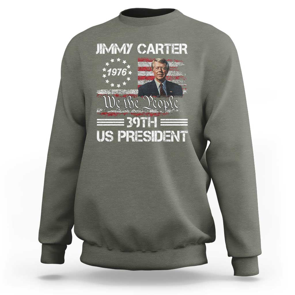 Jimmy Carter Sweatshirt 39th US President 1976 We The People American Flag