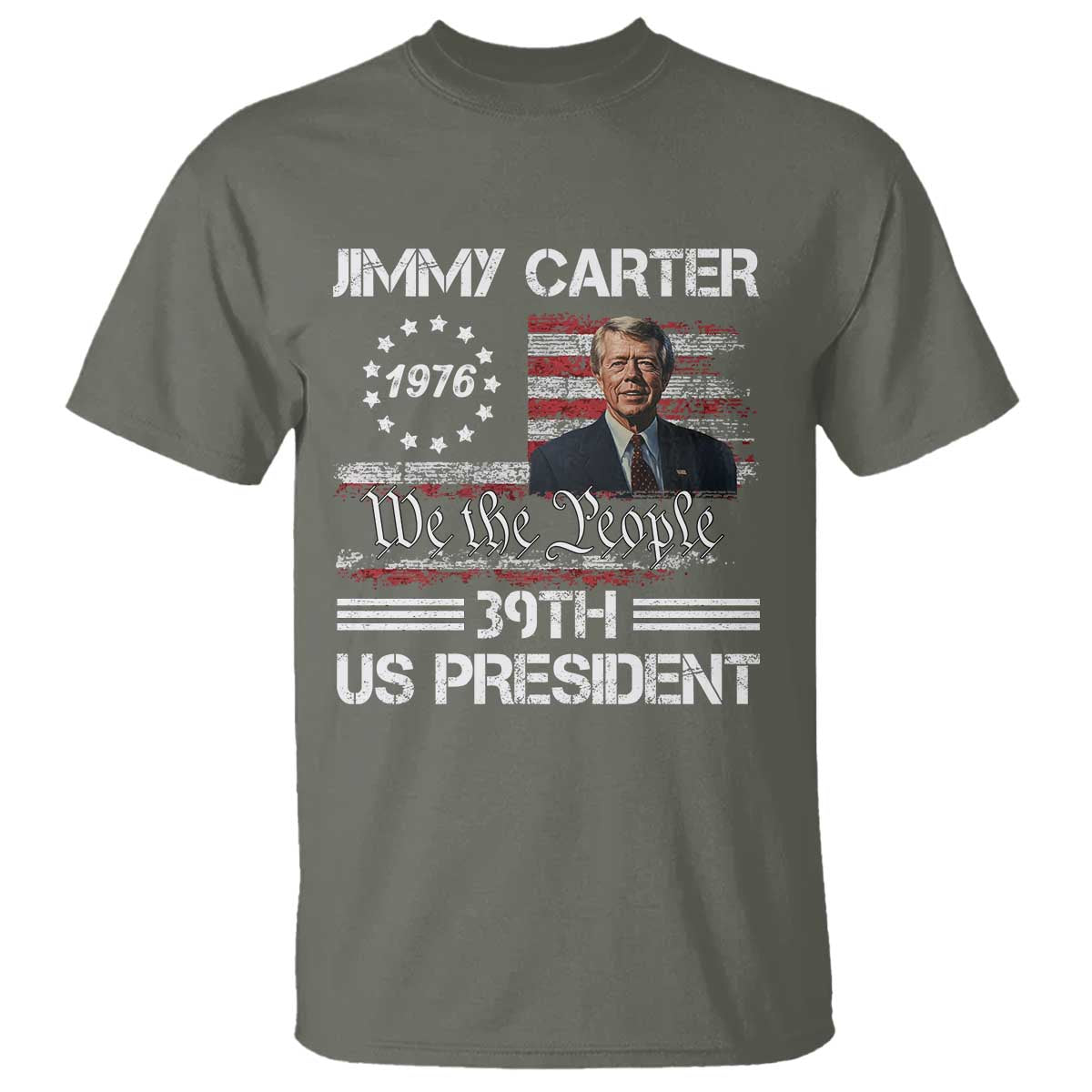 Jimmy Carter T Shirt 39th US President 1976 We The People American Flag