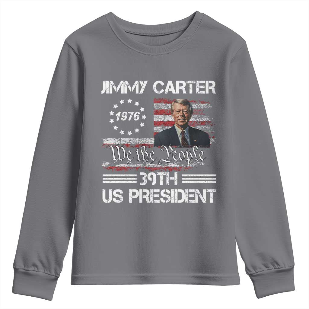 Jimmy Carter Youth Sweatshirt 39th US President 1976 We The People American Flag