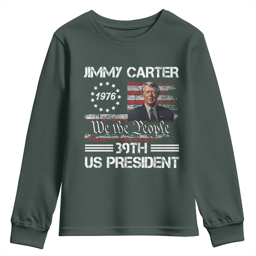 Jimmy Carter Youth Sweatshirt 39th US President 1976 We The People American Flag