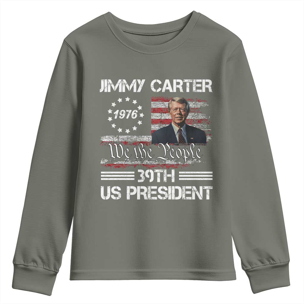 Jimmy Carter Youth Sweatshirt 39th US President 1976 We The People American Flag