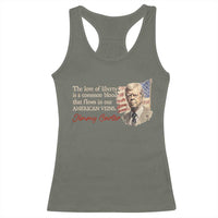 Jimmy Carter Quote Racerback Tank Top The Love Of Liberty Flows In Our American Veins