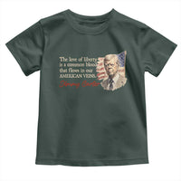 Jimmy Carter Quote Toddler T Shirt The Love Of Liberty Flows In Our American Veins