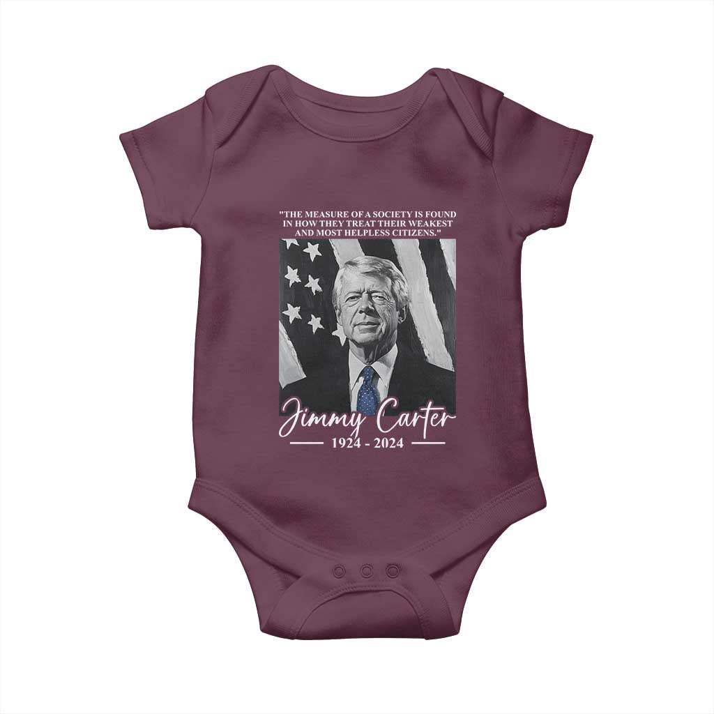 Jimmy Carter Quote Baby Onesie The Measure Of A Society