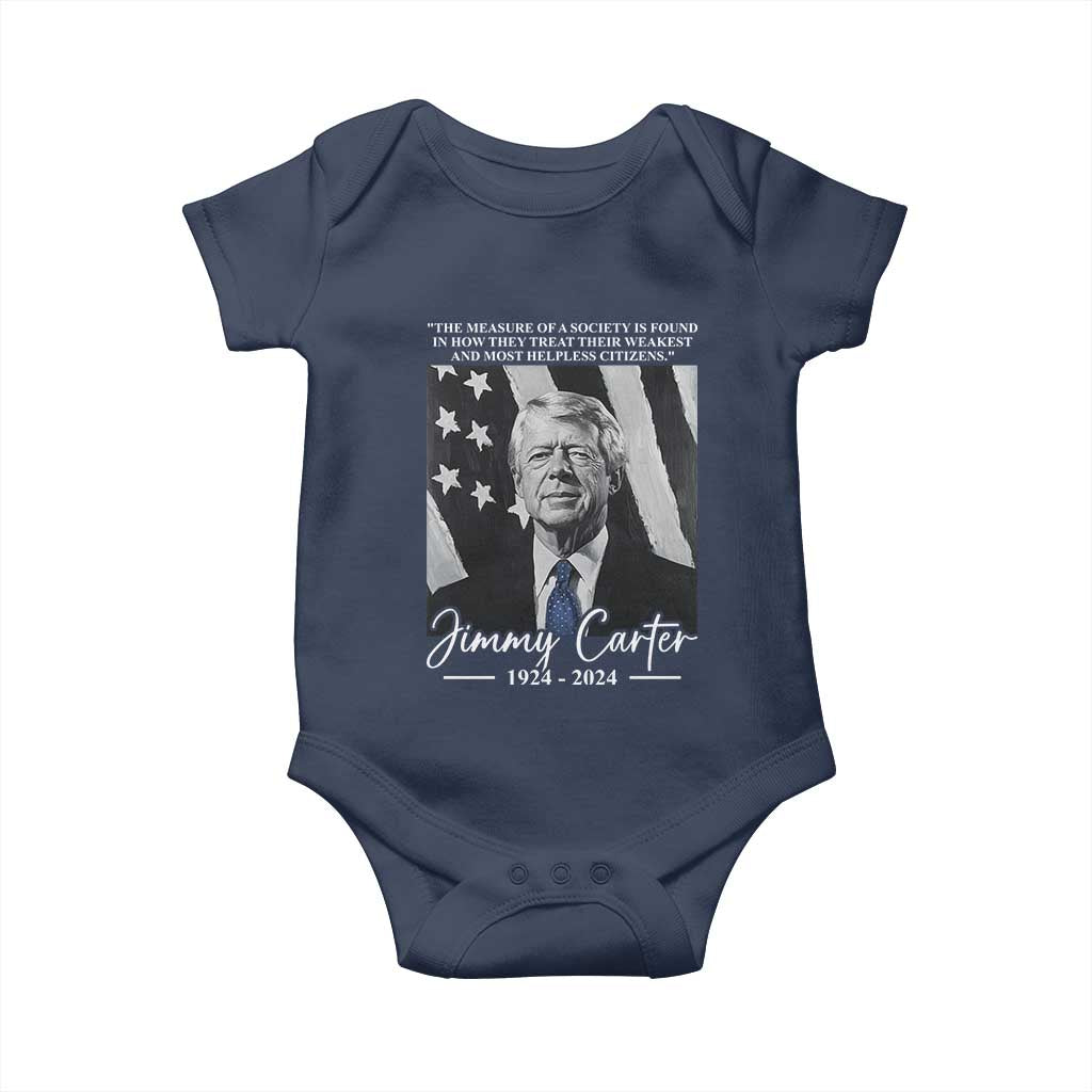 Jimmy Carter Quote Baby Onesie The Measure Of A Society