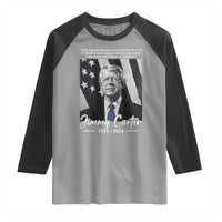 Jimmy Carter Quote Raglan Shirt The Measure Of A Society