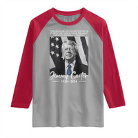 Jimmy Carter Quote Raglan Shirt The Measure Of A Society