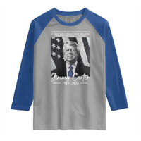 Jimmy Carter Quote Raglan Shirt The Measure Of A Society