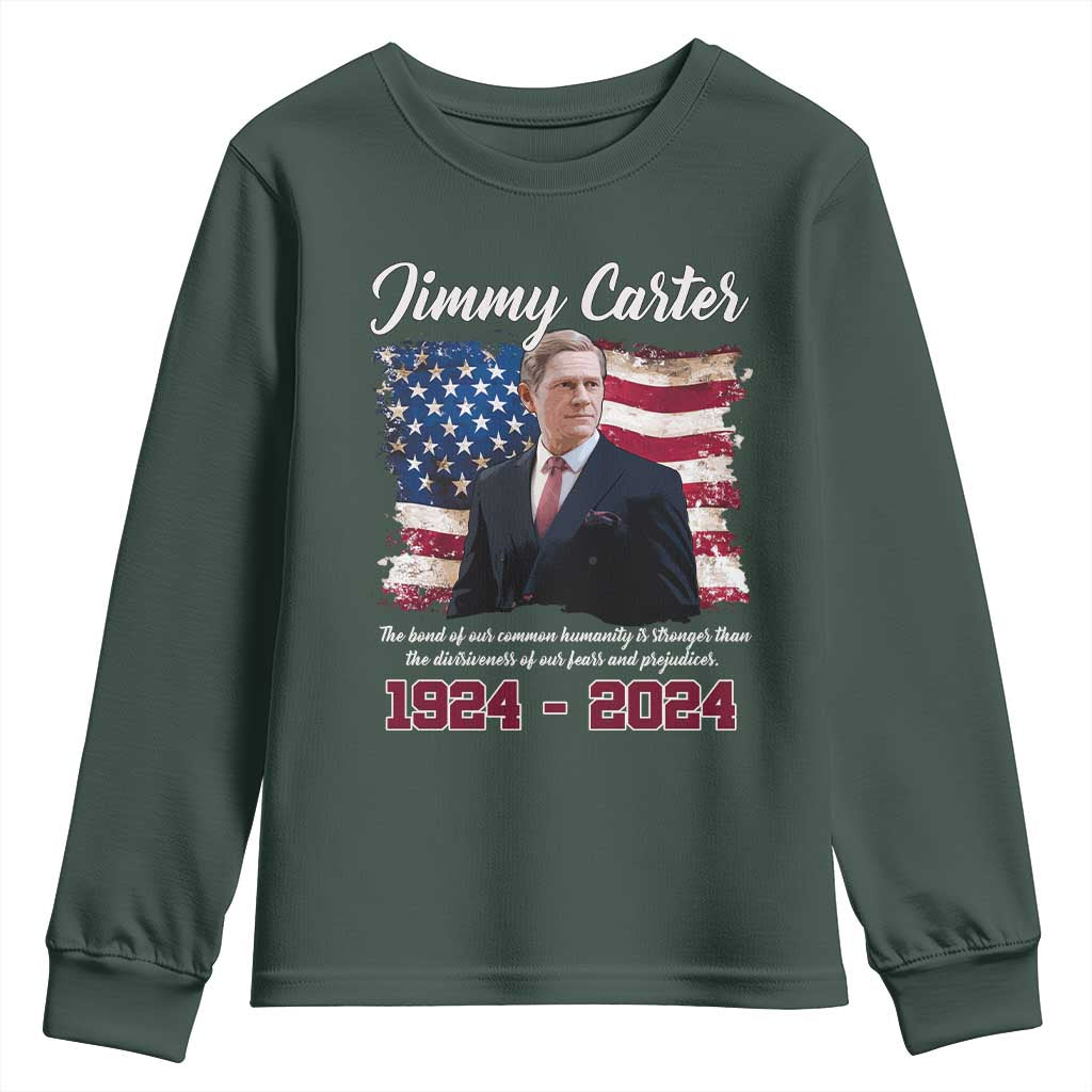 Jimmy Carter Youth Sweatshirt A Legacys Of Peace And Humanitys