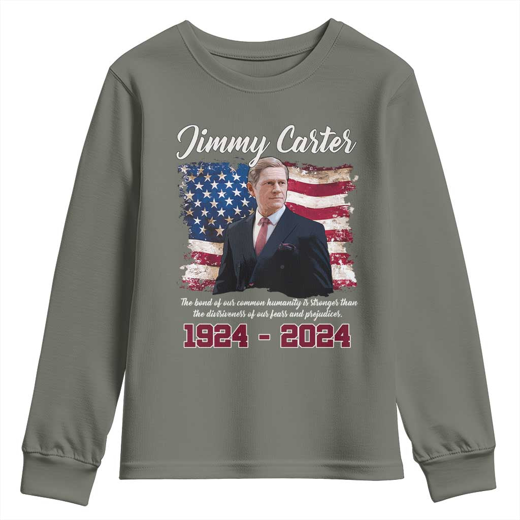 Jimmy Carter Youth Sweatshirt A Legacys Of Peace And Humanitys