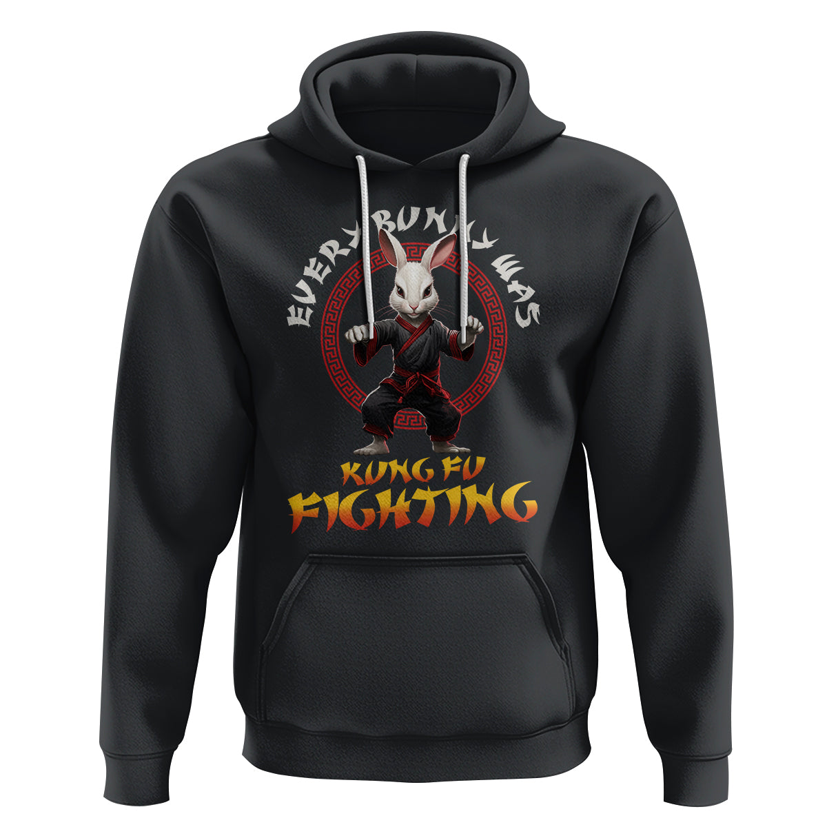 Easter Day Hoodie Every Bunny Was Kung Fu Fighting Funny Rabbit - Wonder Print Shop