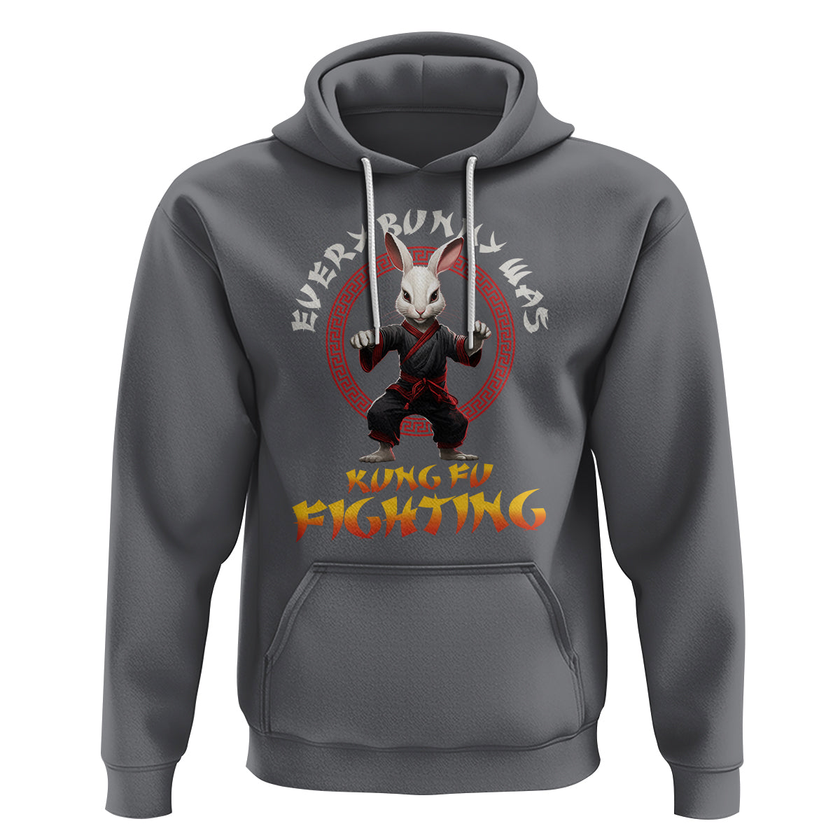 Easter Day Hoodie Every Bunny Was Kung Fu Fighting Funny Rabbit - Wonder Print Shop