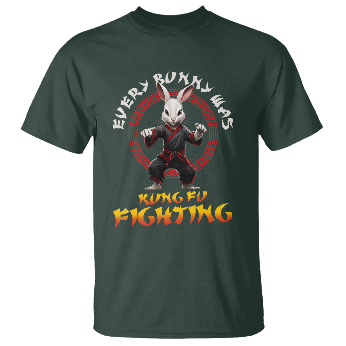 Easter Day T Shirt Every Bunny Was Kung Fu Fighting Funny Rabbit - Wonder Print Shop