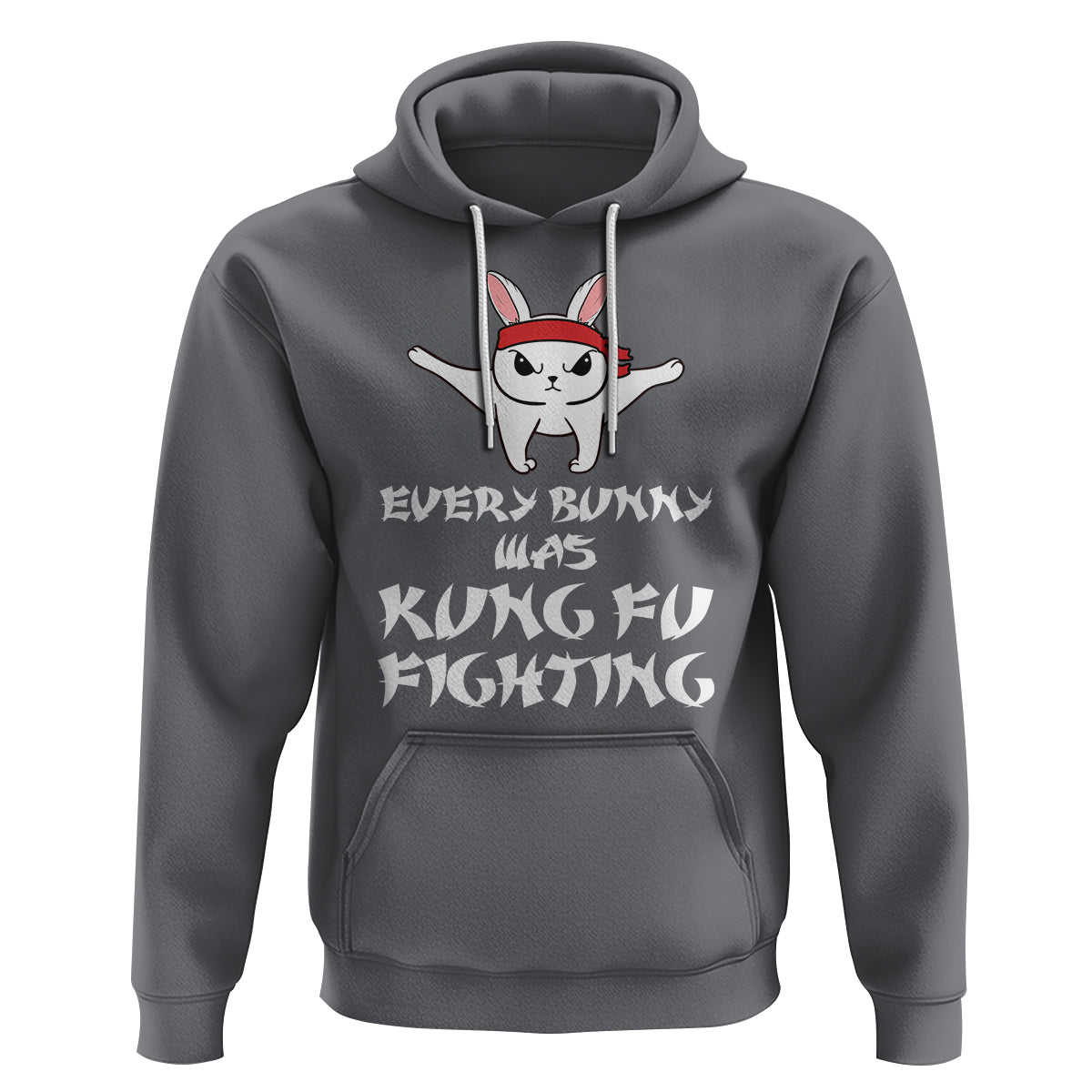 Easter Day Hoodie Every Bunny Was Kung Fu Fighting Funny Rabbit - Wonder Print Shop