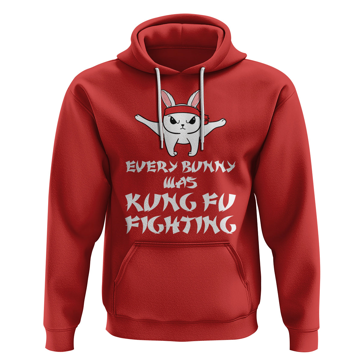 Easter Day Hoodie Every Bunny Was Kung Fu Fighting Funny Rabbit - Wonder Print Shop