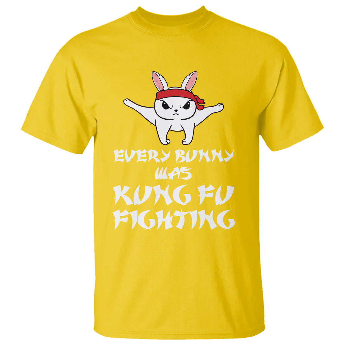 Easter Day T Shirt Every Bunny Was Kung Fu Fighting Funny Rabbit - Wonder Print Shop