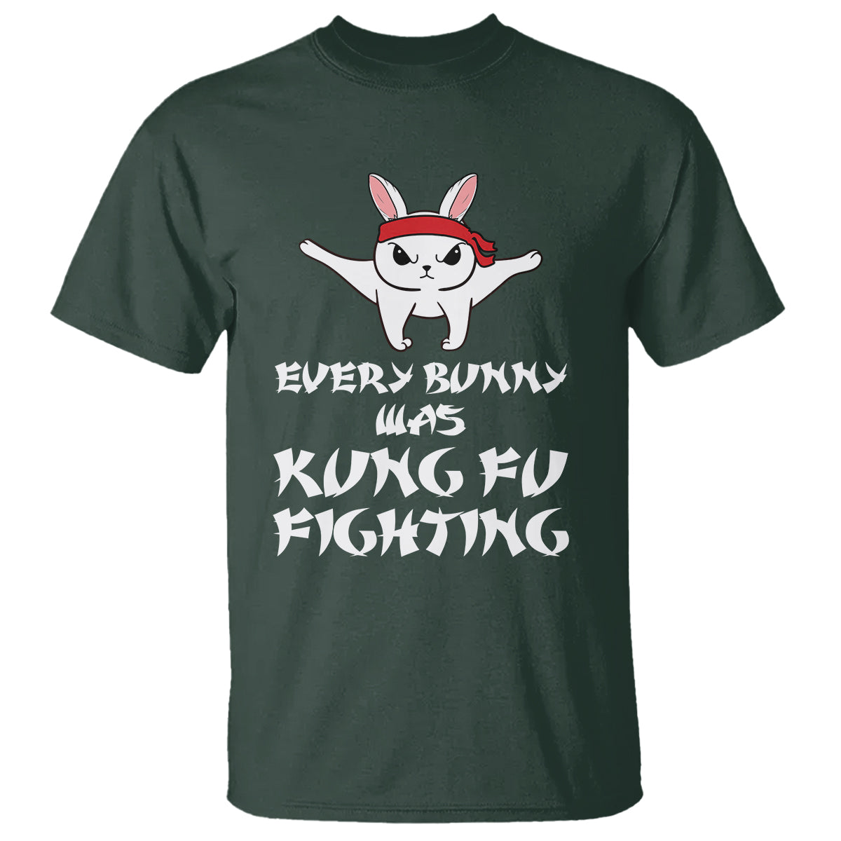 Easter Day T Shirt Every Bunny Was Kung Fu Fighting Funny Rabbit - Wonder Print Shop