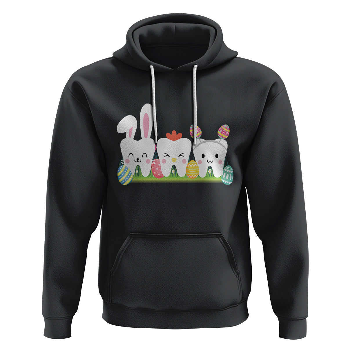 Easter Day Hoodie Funny Tooth Glasses Dental Dentist - Wonder Print Shop
