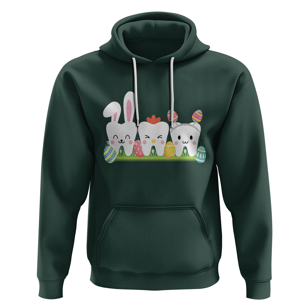 Easter Day Hoodie Funny Tooth Glasses Dental Dentist - Wonder Print Shop