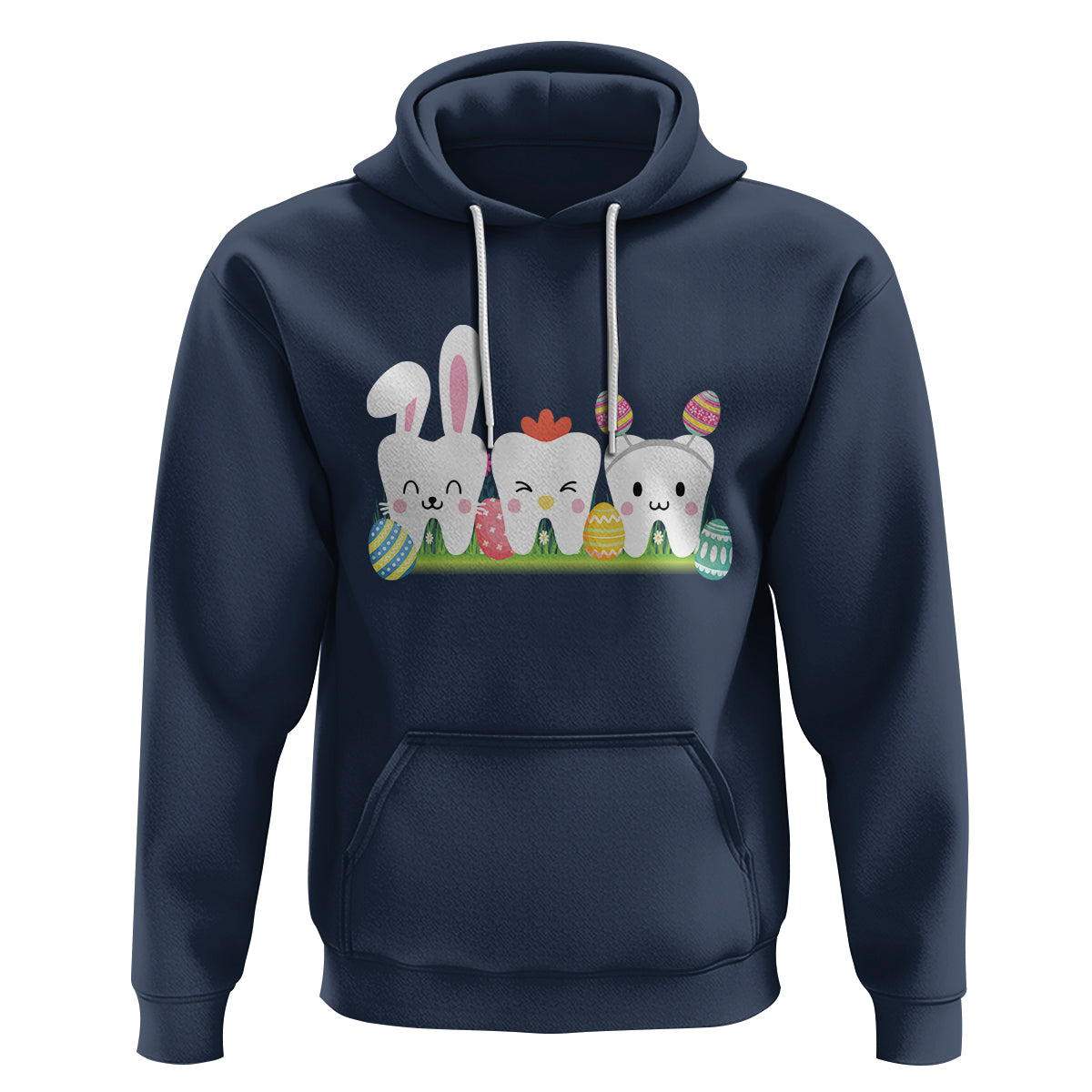 Easter Day Hoodie Funny Tooth Glasses Dental Dentist - Wonder Print Shop