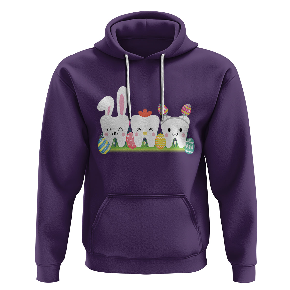 Easter Day Hoodie Funny Tooth Glasses Dental Dentist - Wonder Print Shop