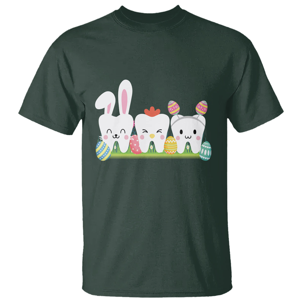 Easter Day T Shirt Funny Tooth Glasses Dental Dentist - Wonder Print Shop