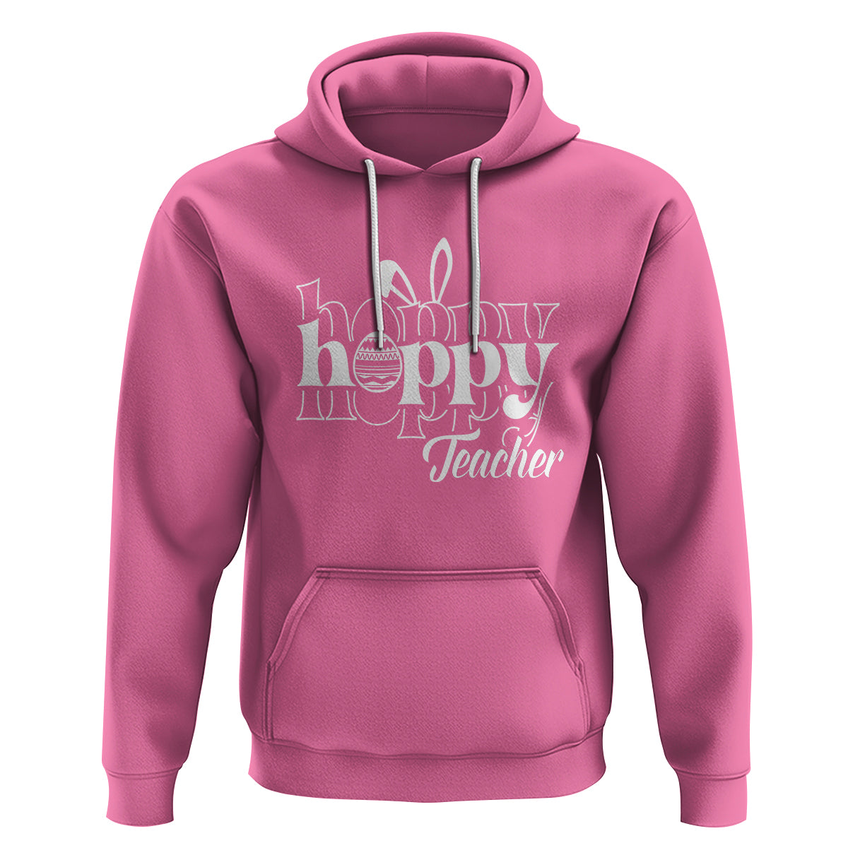 Easter Day Cute Hoppy Teacher Bunny Egg Hoodie - Wonder Print Shop