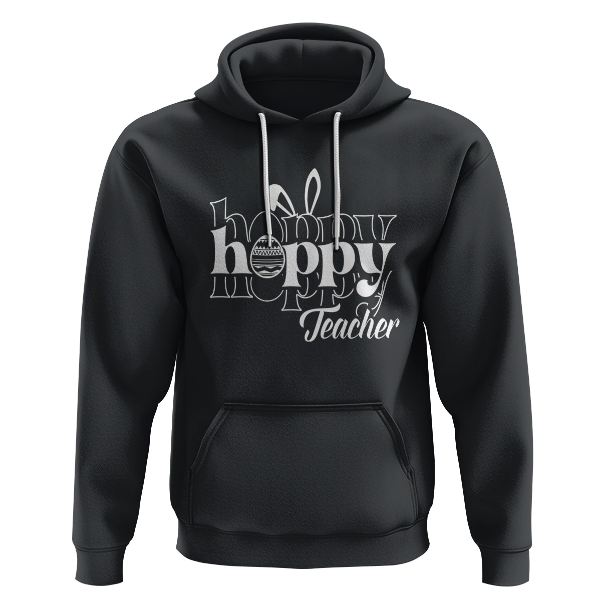 Easter Day Cute Hoppy Teacher Bunny Egg Hoodie - Wonder Print Shop