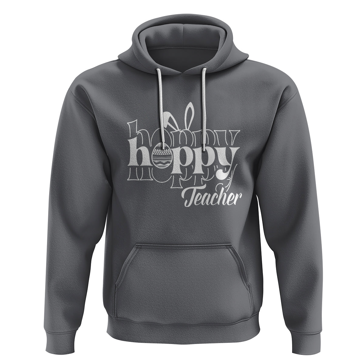 Easter Day Cute Hoppy Teacher Bunny Egg Hoodie - Wonder Print Shop