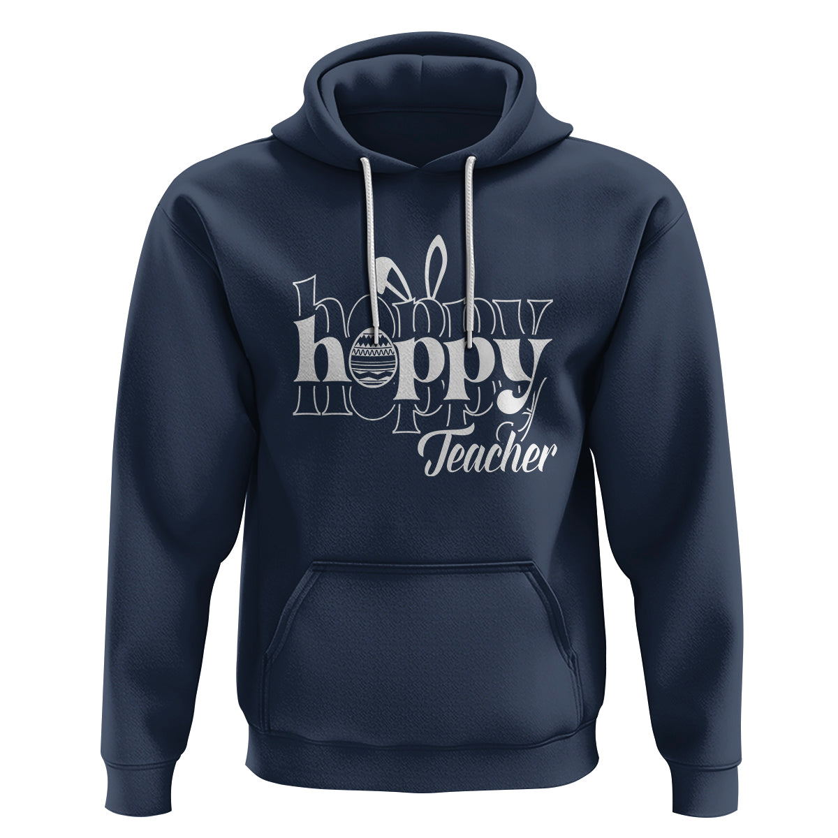 Easter Day Cute Hoppy Teacher Bunny Egg Hoodie - Wonder Print Shop