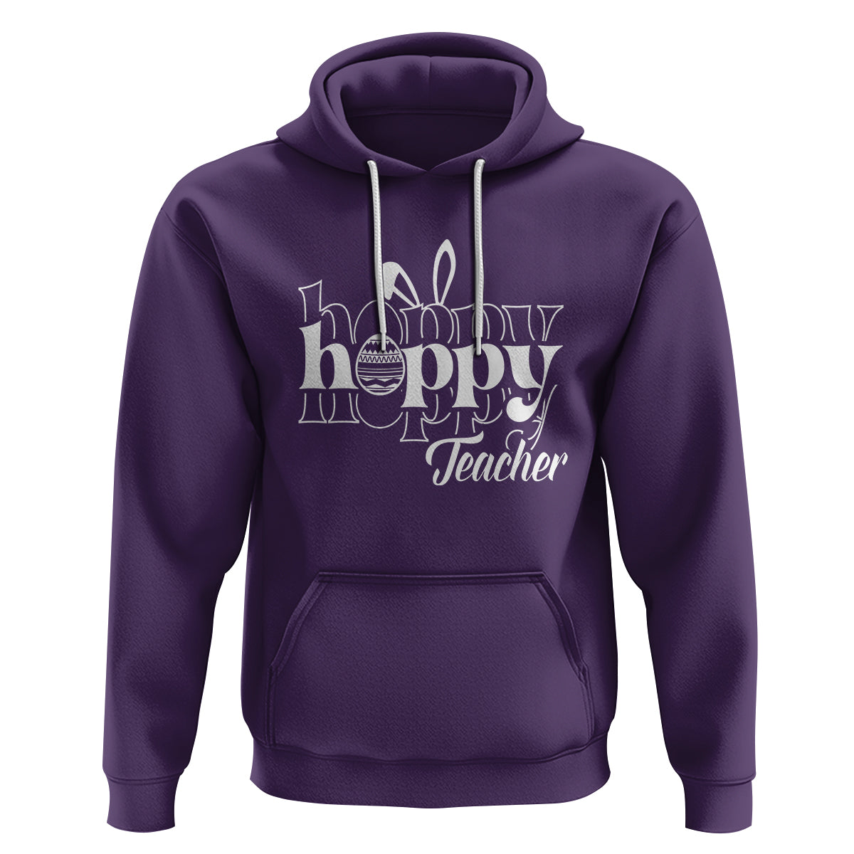 Easter Day Cute Hoppy Teacher Bunny Egg Hoodie - Wonder Print Shop