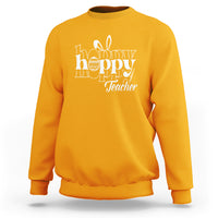 Easter Day Cute Hoppy Teacher Bunny Egg Sweatshirt - Wonder Print Shop