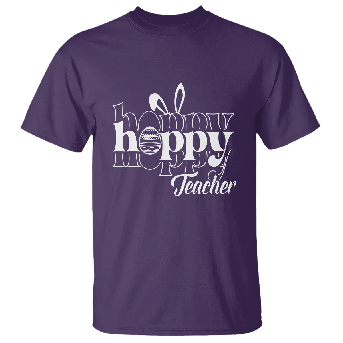 Easter Day Cute Hoppy Teacher Bunny Egg T Shirt - Wonder Print Shop