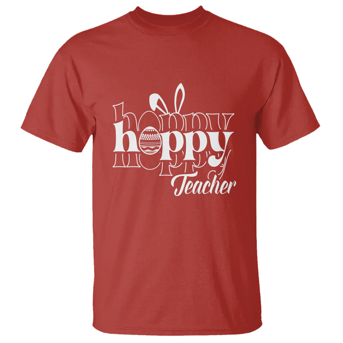 Easter Day Cute Hoppy Teacher Bunny Egg T Shirt - Wonder Print Shop