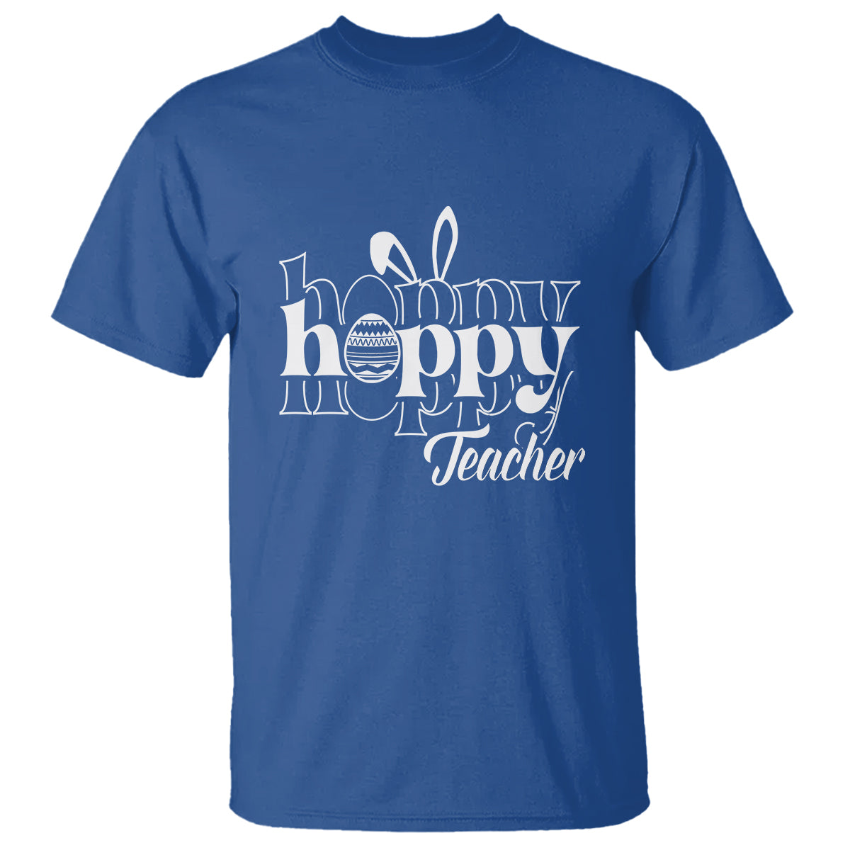 Easter Day Cute Hoppy Teacher Bunny Egg T Shirt - Wonder Print Shop