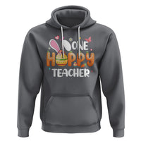 Easter Day Cute One Hoppy Teacher Bunny Carrot Hoodie - Wonder Print Shop