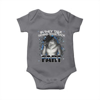 Funny Wolf Man If They Talk Behind Your Back Fart Baby Onesie