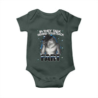 Funny Wolf Man If They Talk Behind Your Back Fart Baby Onesie