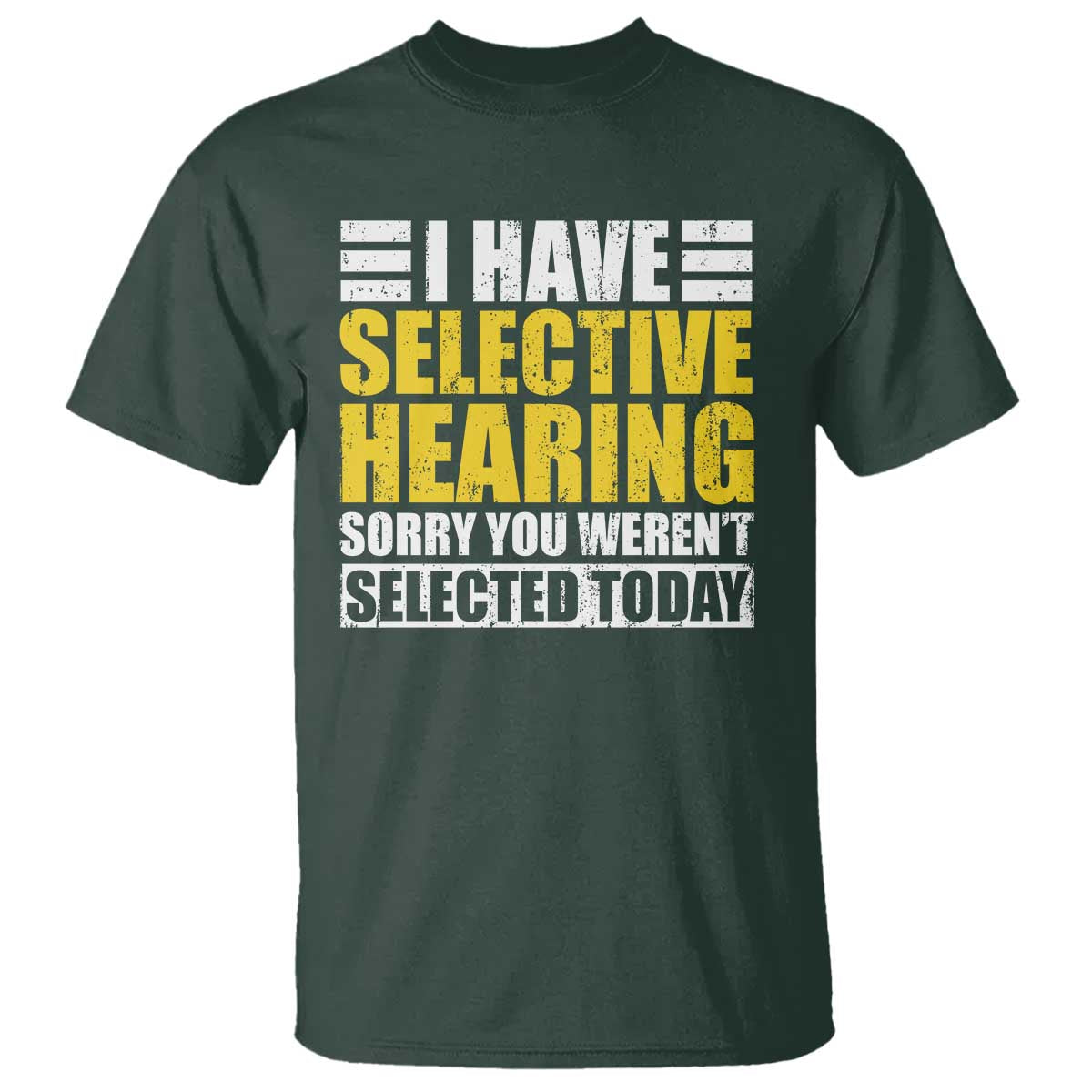 Funny Introvert T Shirt Selective Hearing Sorry - Wonder Print Shop