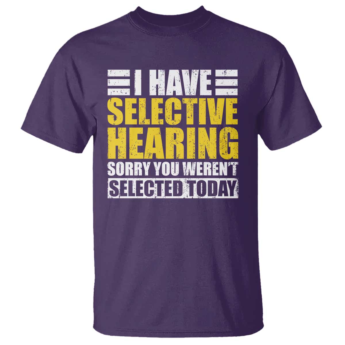 Funny Introvert T Shirt Selective Hearing Sorry - Wonder Print Shop