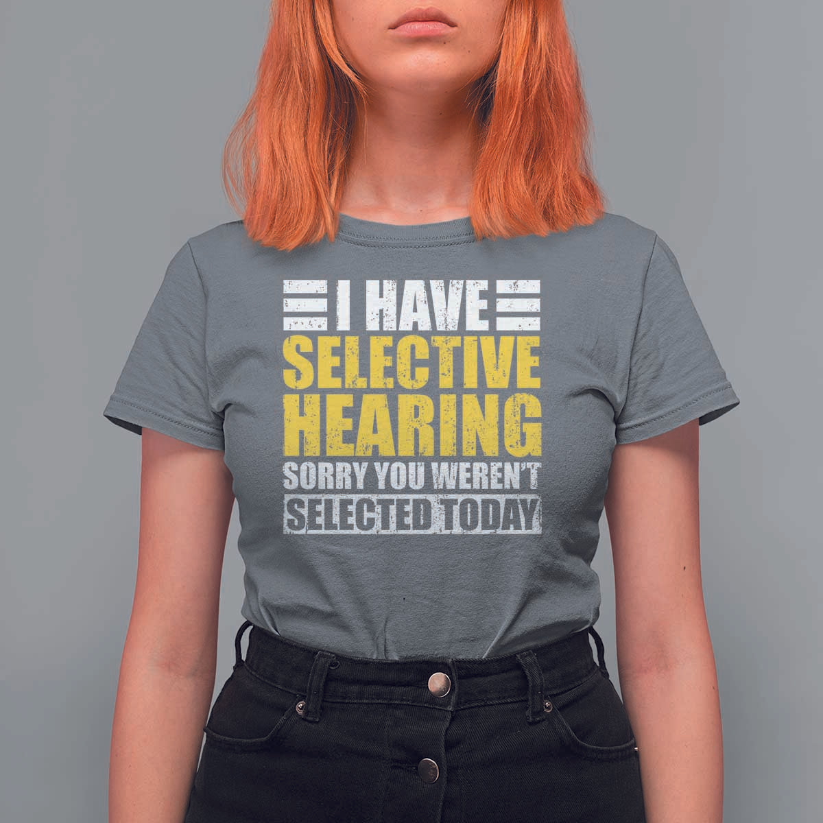 Funny Introvert T Shirt For Women Selective Hearing Sorry - Wonder Print Shop