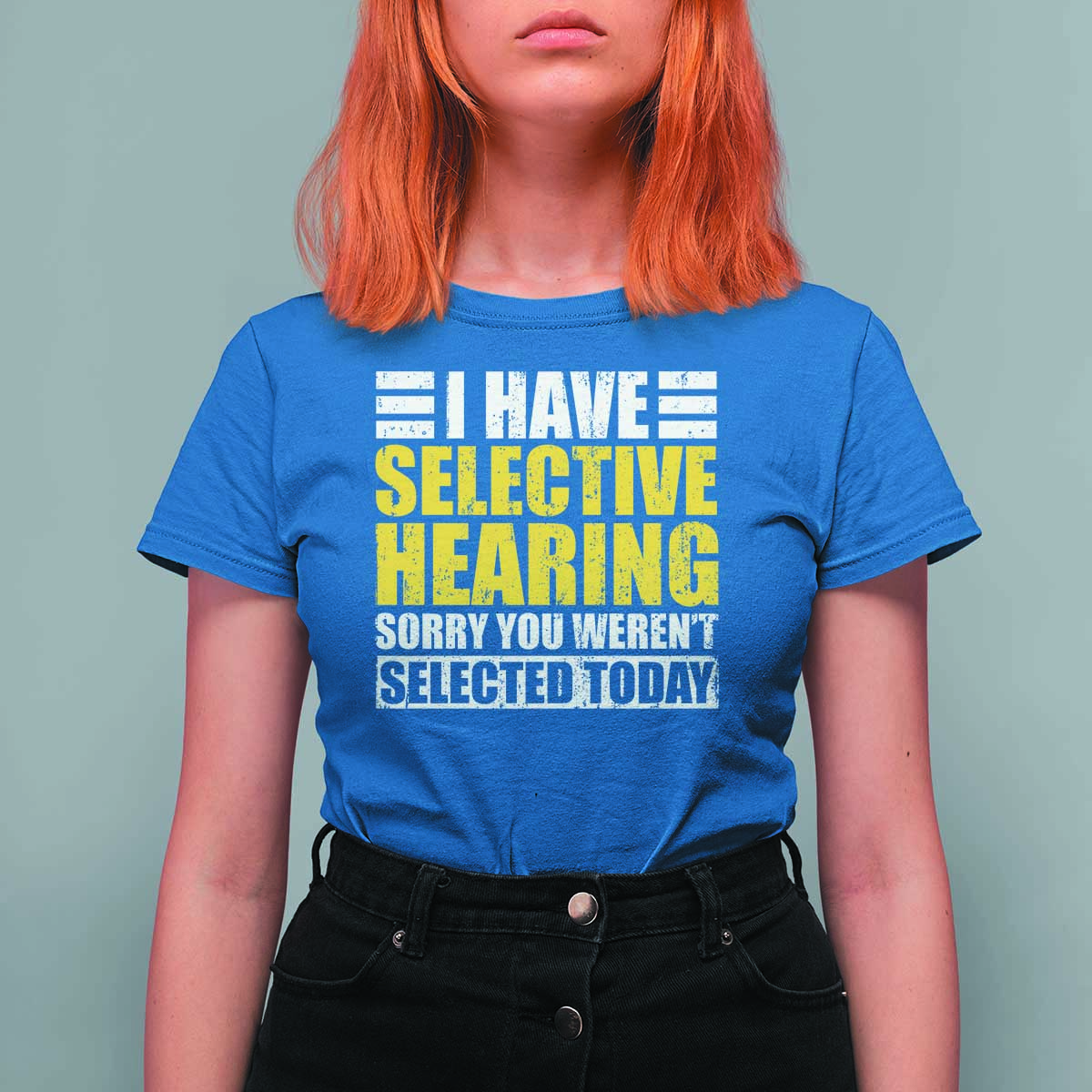 Funny Introvert T Shirt For Women Selective Hearing Sorry - Wonder Print Shop